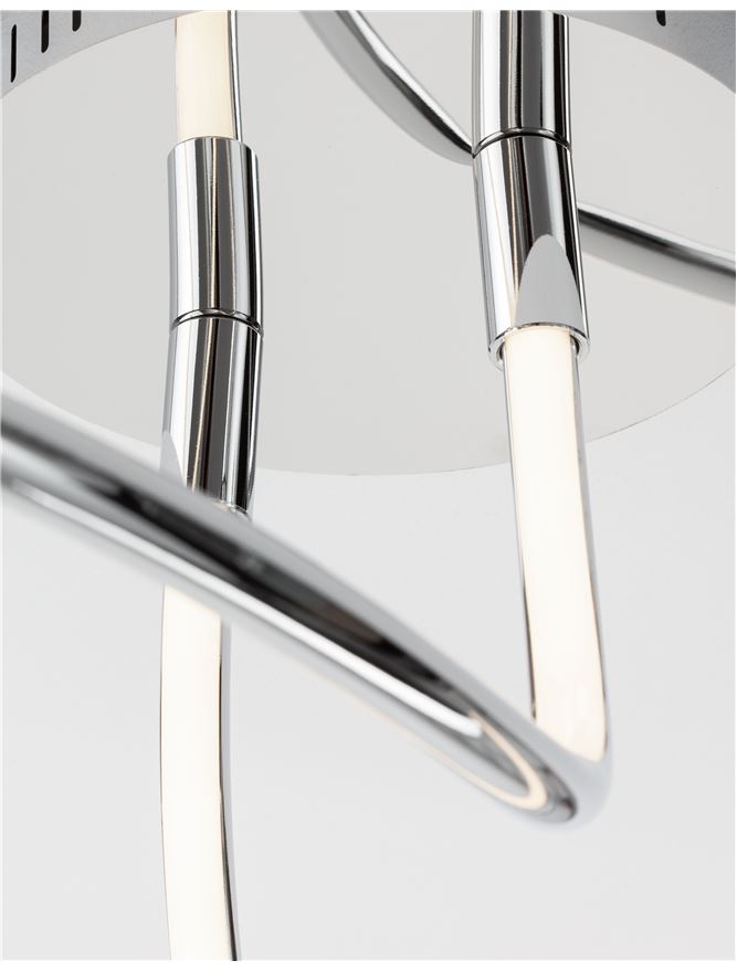 FUNG Chrome Aluminium & Acrylic Large Ceiling Light - ID 10582