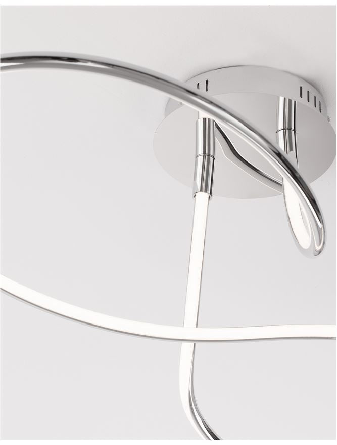 FUNG Chrome Aluminium & Acrylic Large Ceiling Light - ID 10582