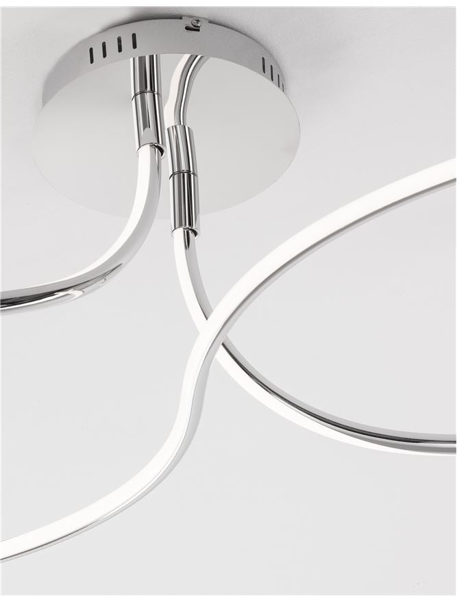 FUNG Chrome Aluminium & Acrylic Large Ceiling Light - ID 10582