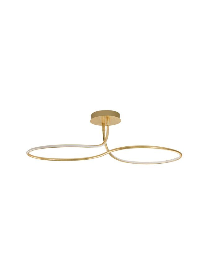 FUNG Gold Leaf Aluminium & Acrylic Large Ceiling Light - ID 10581