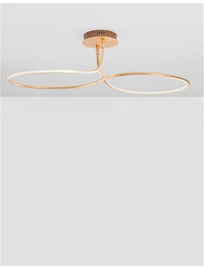 FUNG Gold Leaf Aluminium & Acrylic Large Ceiling Light - ID 10581