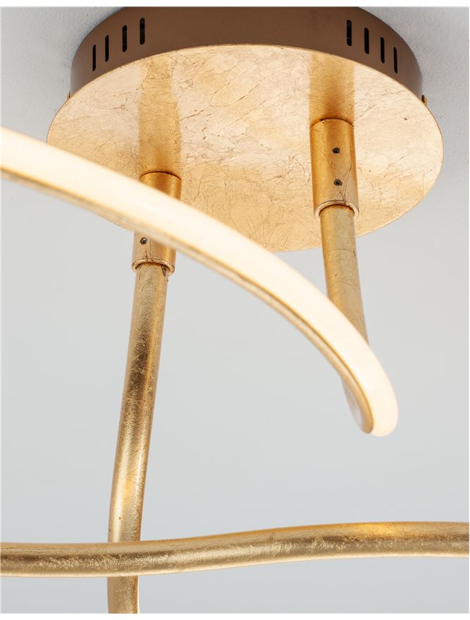 FUNG Gold Leaf Aluminium & Acrylic Large Ceiling Light - ID 10581