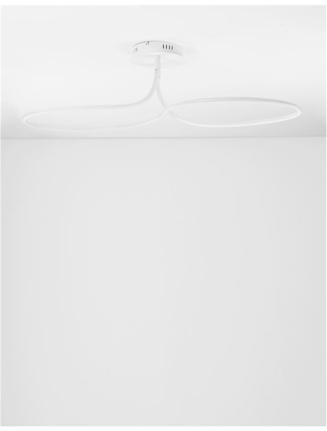 FUNG White Aluminium & Acrylic Large Ceiling Light - ID 10583