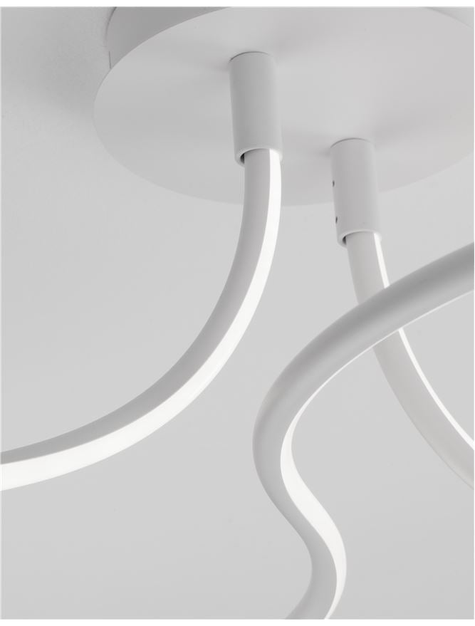FUNG White Aluminium & Acrylic Large Ceiling Light - ID 10583