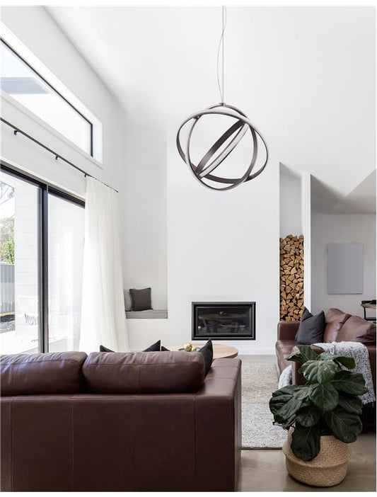 PERTO Black Purple Aluminium & Acrylic Adjustable Pendant - ID 10366