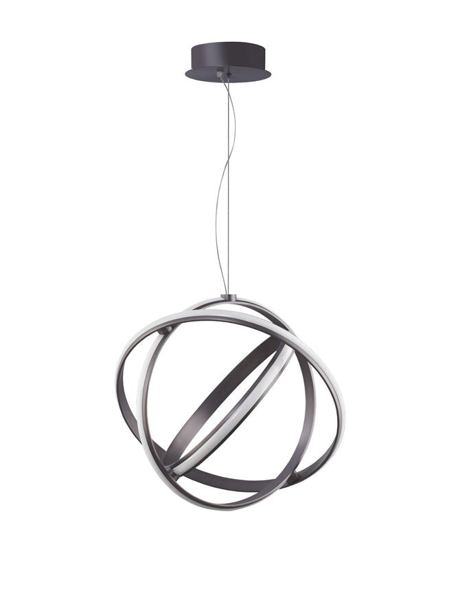 PERTO Black Purple Aluminium & Acrylic Adjustable Pendant - ID 10366
