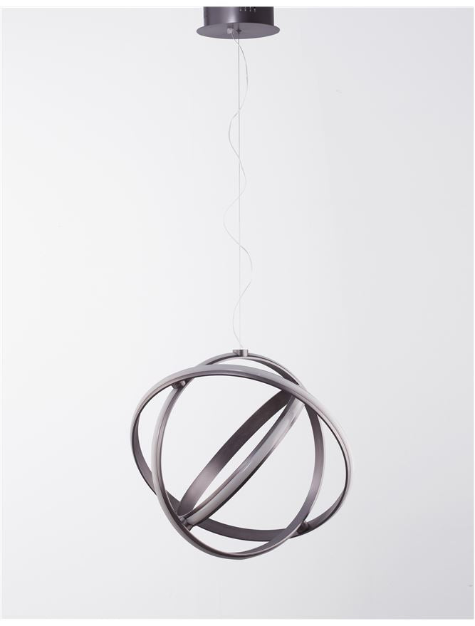 PERTO Black Purple Aluminium & Acrylic Adjustable Pendant - ID 10366
