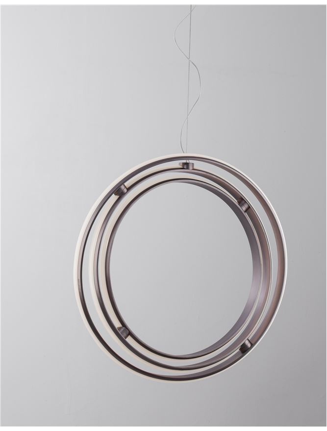 PERTO Black Purple Aluminium & Acrylic Adjustable Pendant - ID 10366