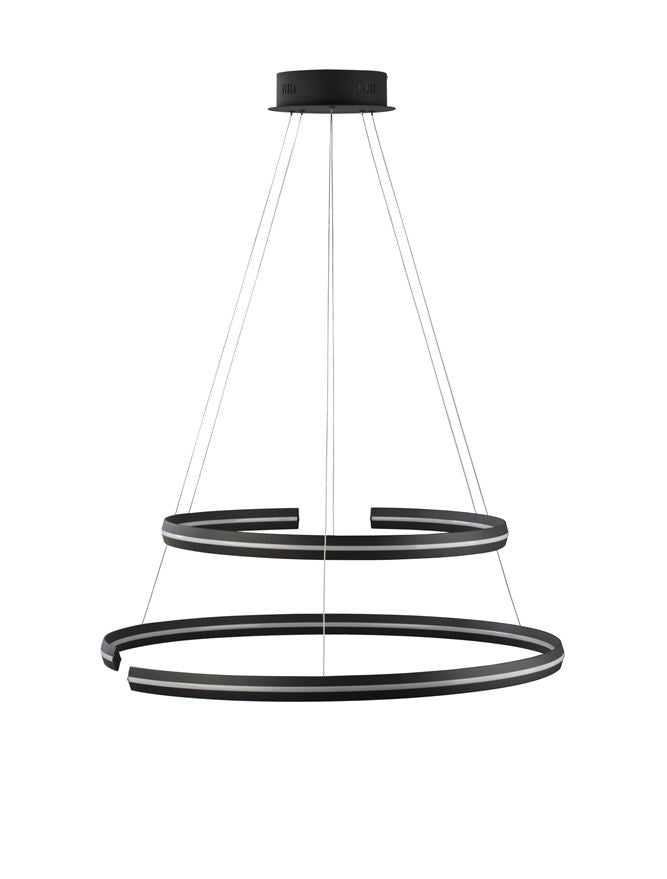 TOR Sandy Black Aluminium Split Loop Pendant Large - ID 10190