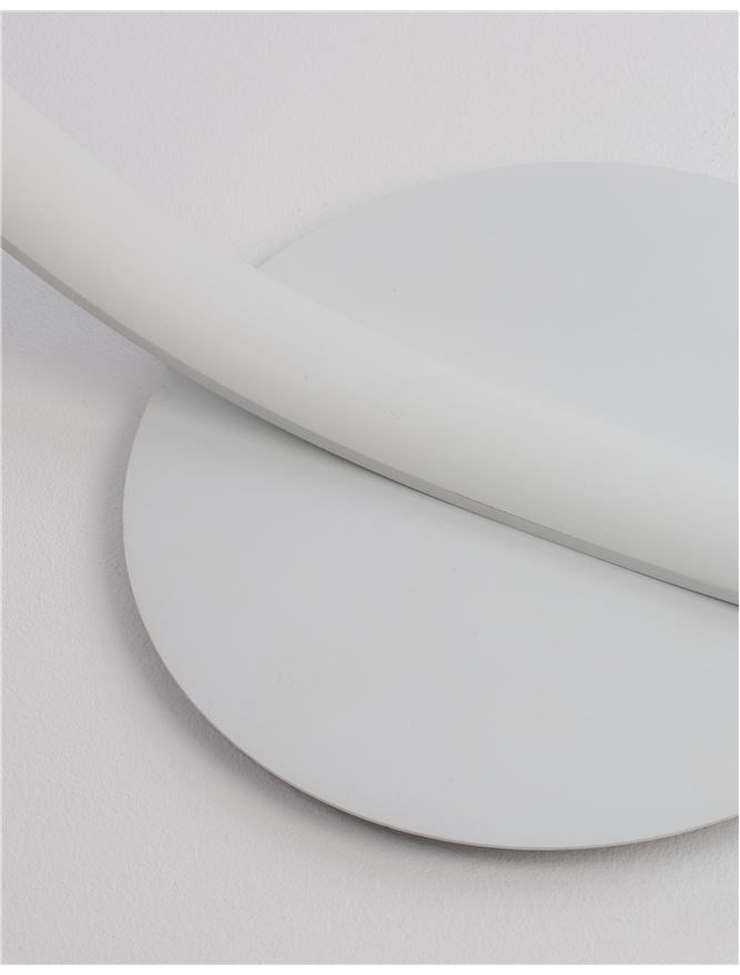 PREM Sandy White Aluminium & Acrylic Arched Floor Light - ID 10438