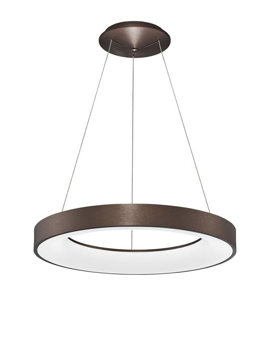 RAN Brushed Coffee Aluminium & Acrylic Dimmable Warm Light Ring Pendant Large - ID 10420