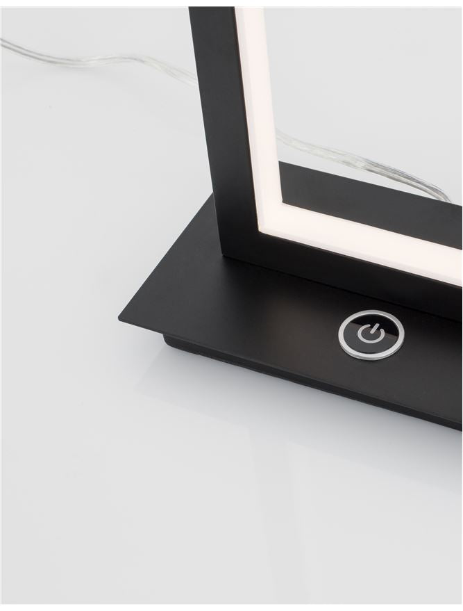 WEM Matt Black Aluminium & Acrylic 3 Step Touch Dim Table Lamp - ID 12489