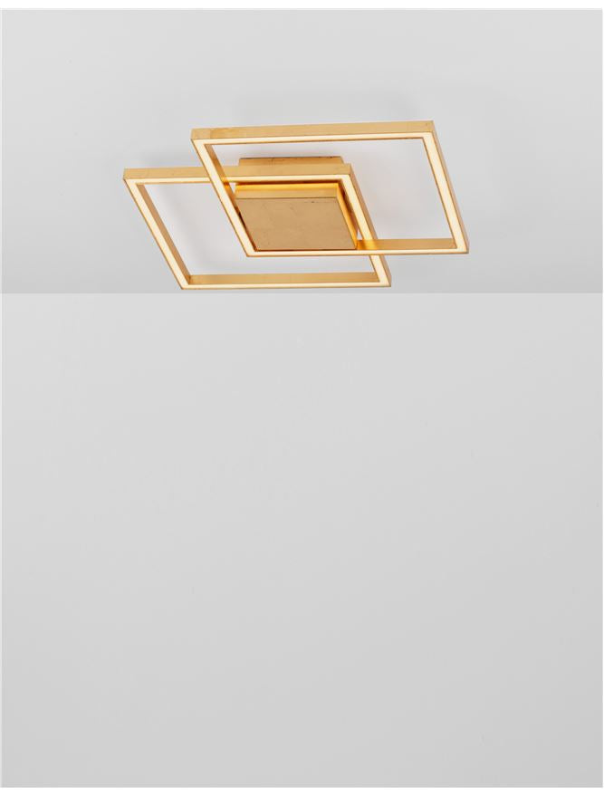 BIL Golden Leaf Aluminium & Acrylic Right Angle Small Ceiling Light - ID 10573