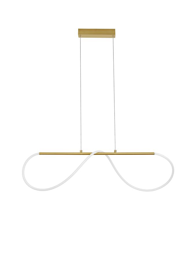 TIR Gold Aluminium & Acrylic Light Worm Linear Bar Pendant - ID 10096