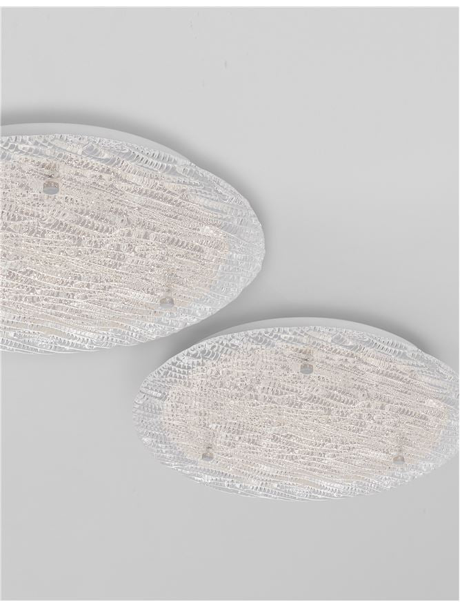 WIN Decorative Textured Glass Flush Medium Ceiling Light - ID 10622