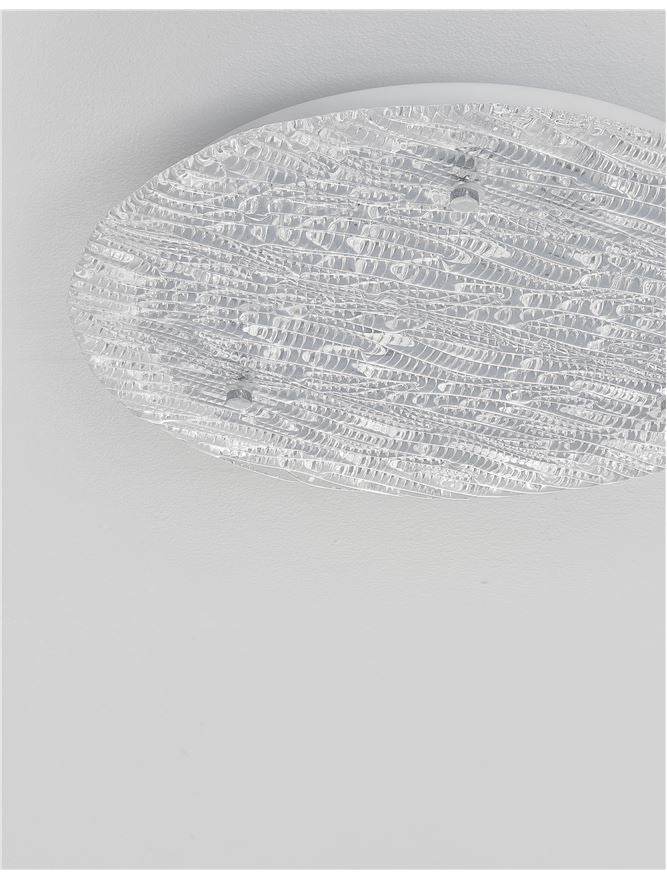 WIN Decorative Textured Glass Flush Medium Ceiling Light - ID 10622