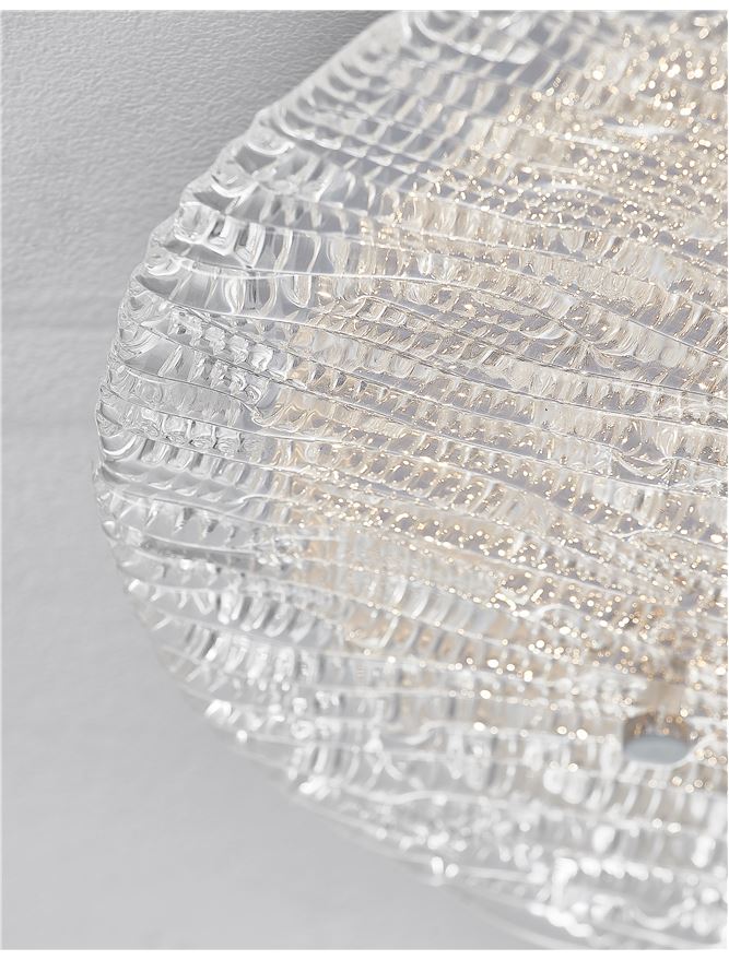 WIN Decorative Textured Glass Flush Large Ceiling Light - ID 10623