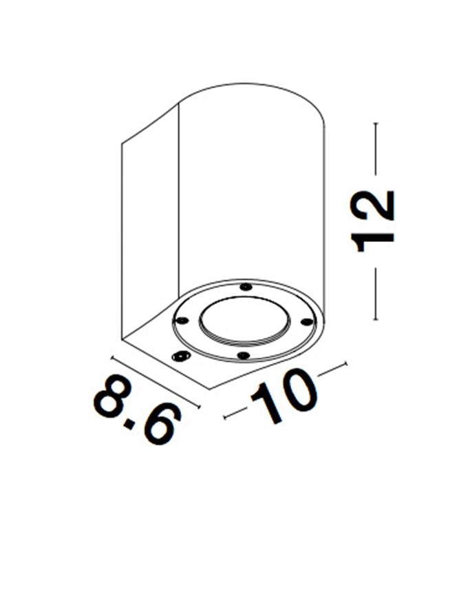 LID White Sandstone Outdoor Down Light - ID 10858