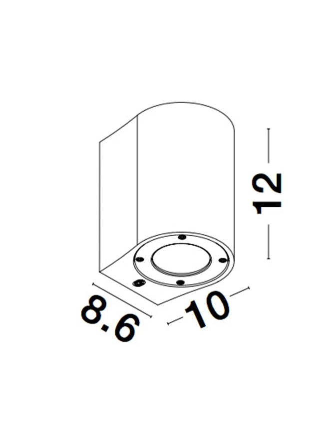 LID Grey Concrete Outdoor Down Light - ID 10860