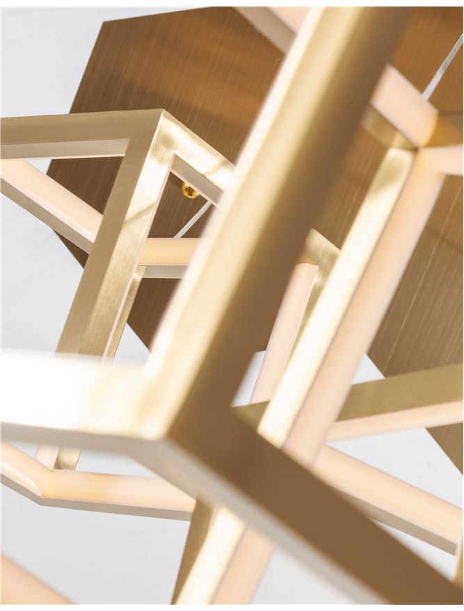 GAB Gold Aluminium & Silicone Cube Multiple Drop Pendant - ID 10182