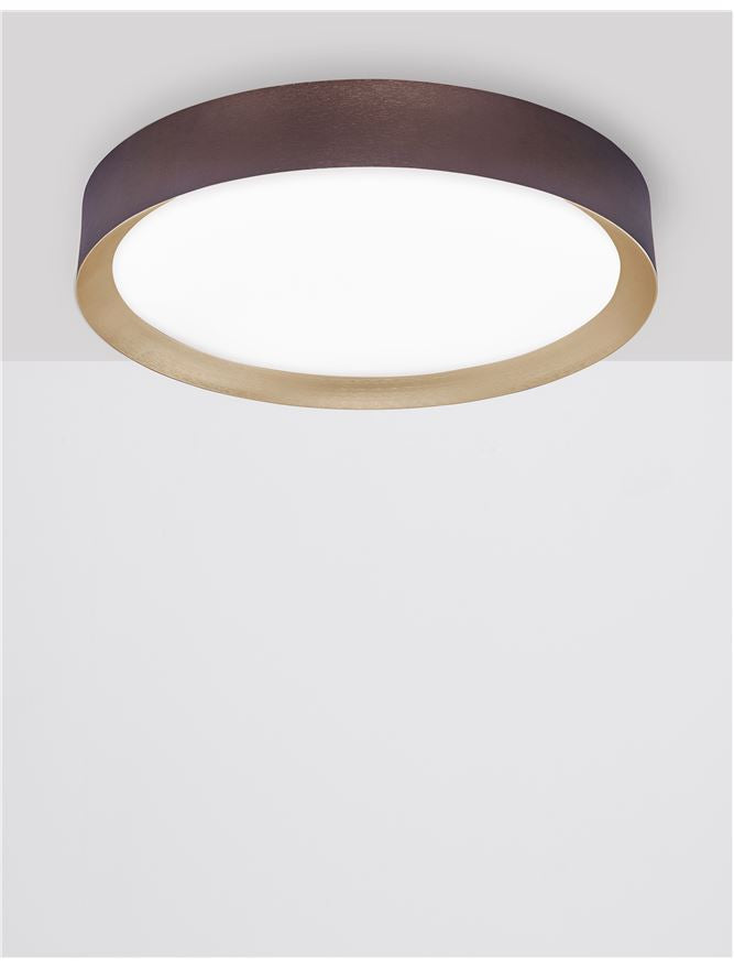 LUT Diffused Coffee Brown Aluminium Domed Ceiling Light - ID 10595