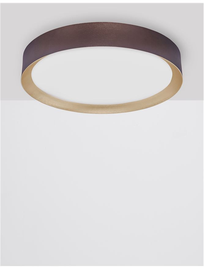 LUT Diffused Coffee Brown Aluminium Domed Ceiling Light - ID 10595