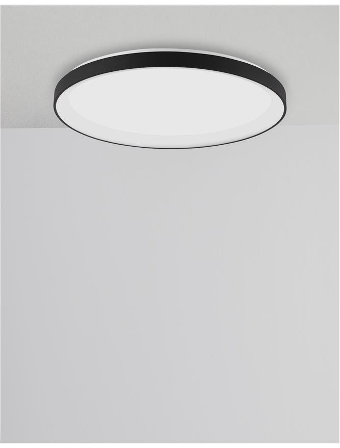 PER Dimmable Sandy Black Aluminium & Acrylic Thin 38cm Ring Flush Small - ID 10605