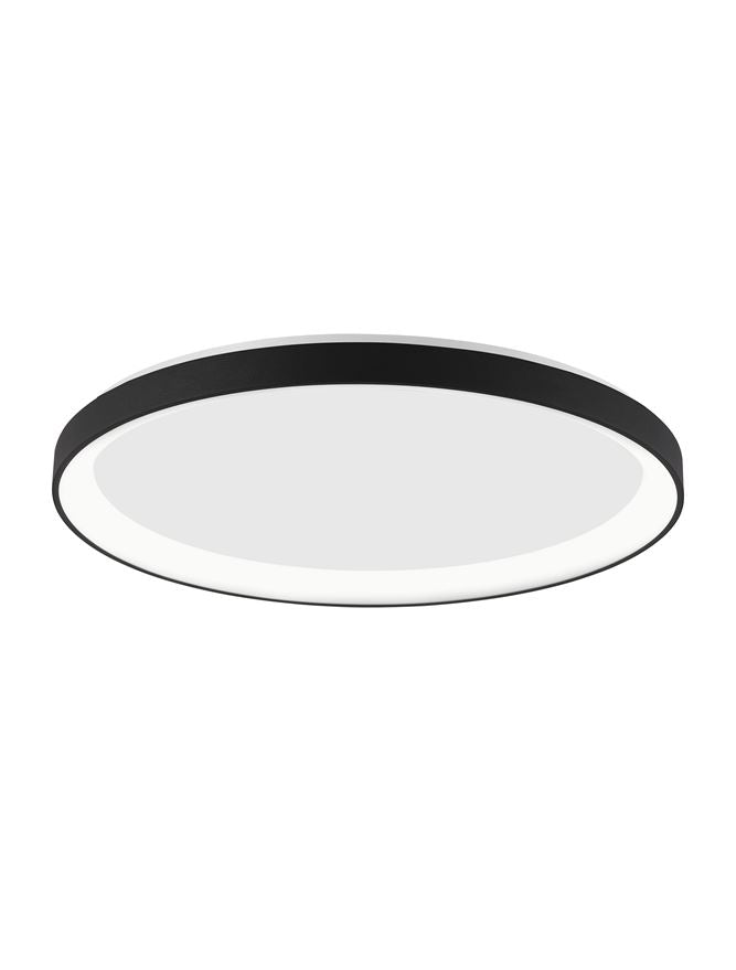 PER Dimmable Sandy Black Aluminium & Acrylic Thin 48cm Ring Flush Medium - ID 10606