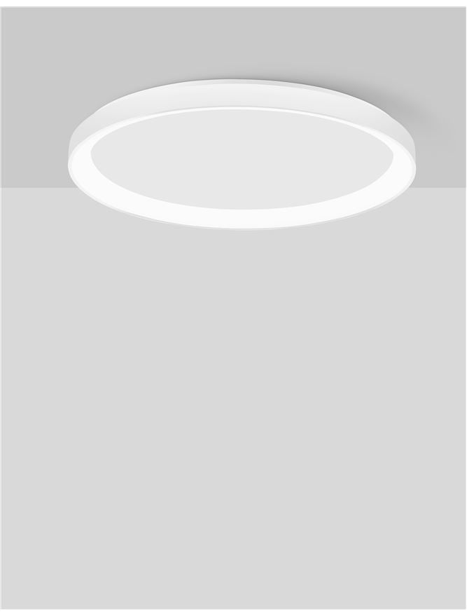 PER Dimmable Sandy White Aluminium & Acrylic Thin 58cm Ring Flush Large - ID 10610