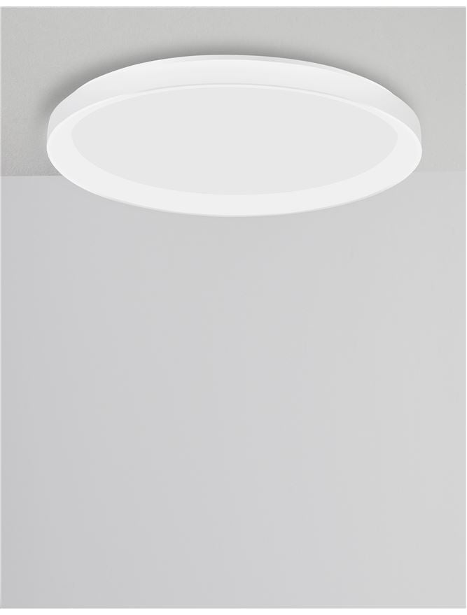 PER Dimmable Sandy White Aluminium & Acrylic Thin 58cm Ring Flush Large - ID 10610