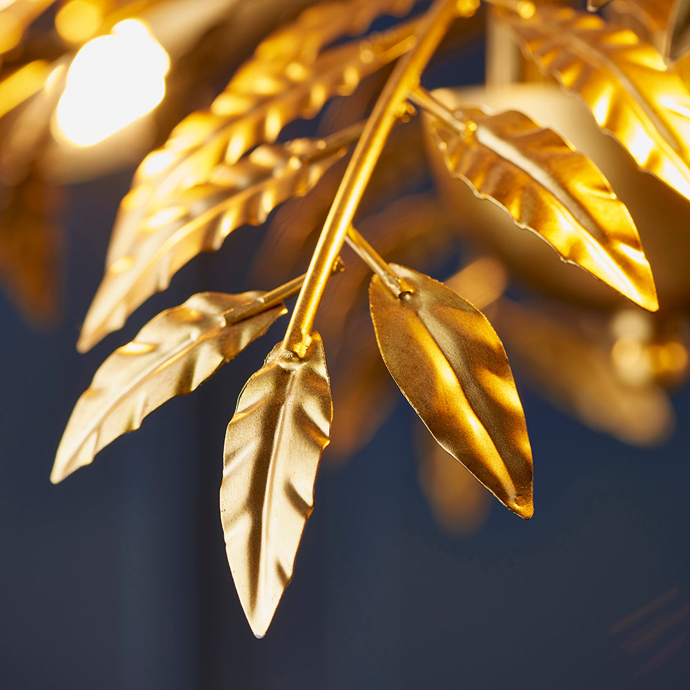 Large Distressed Gold Leaf Pendant - ID 11168