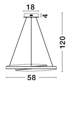 Crossness Chrome Aluminium LED Pendant - ID 8603