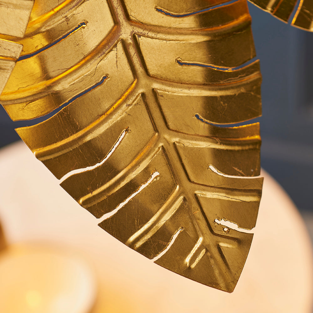 Small Distressed Gold Leaf Pendant - ID 11169