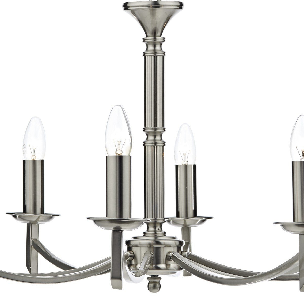 Ambassador Satin Chrome 8 Arm Dual Mount Pendant Light - London Lighting - 4