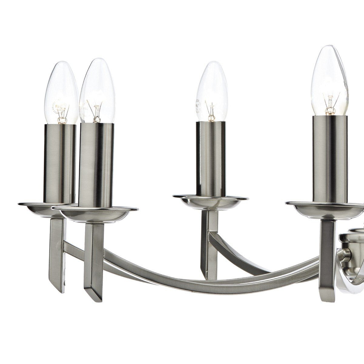 Ambassador Satin Chrome 8 Arm Dual Mount Pendant Light - London Lighting - 3