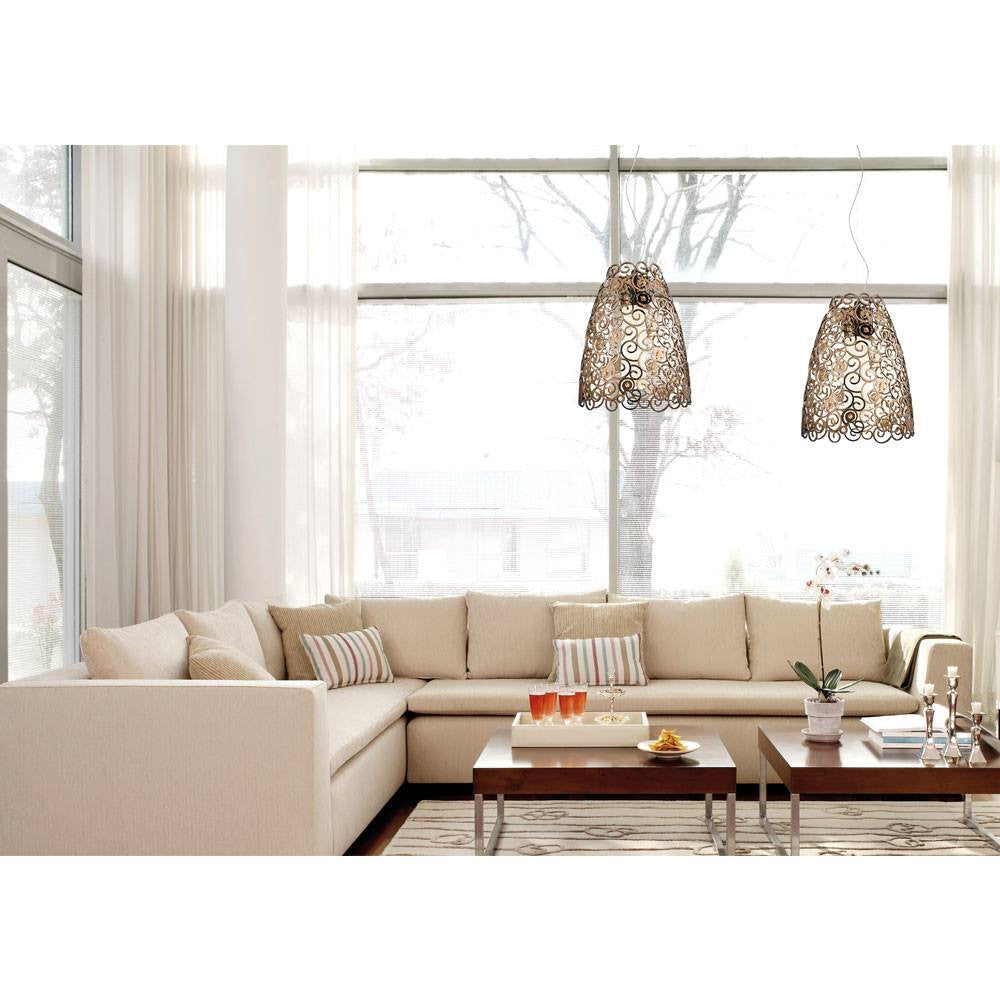 Crystal Marine Large Pendant with Glass Diffuser