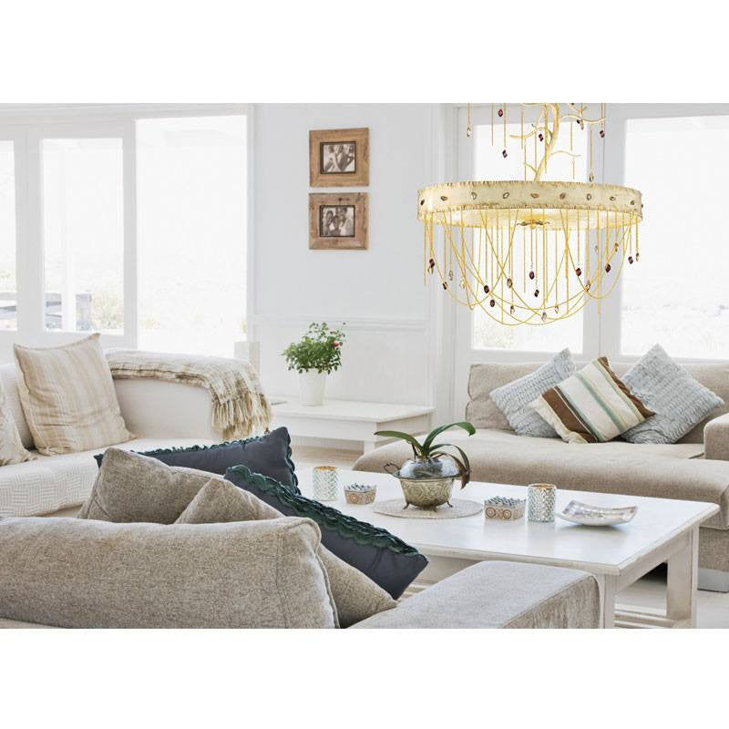 Herit 6 Light Murano Glass Chandelier - ID 8041