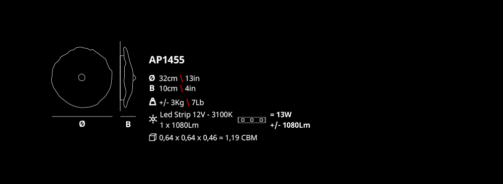 Serip Nenufar Bespoke Wall Sconce Large - London Lighting - 2