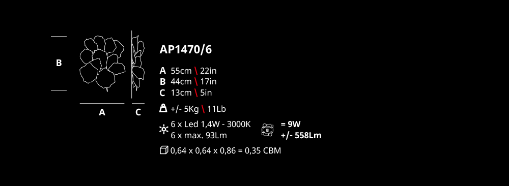 Serip Pathleaf Bespoke Wall Sconce Small - London Lighting - 3