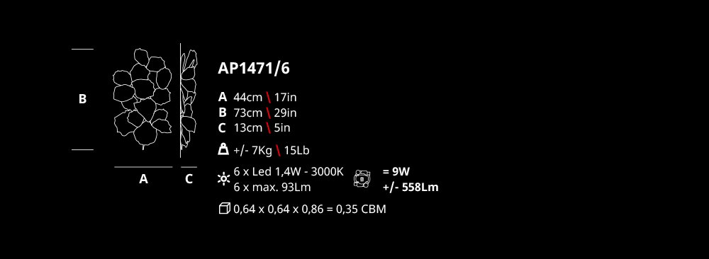 Serip Pathleaf Bespoke Wall Sconce Large - London Lighting - 3