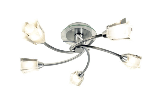 Austin Polished Chrome 5 Lamp Ceiling Light - London Lighting