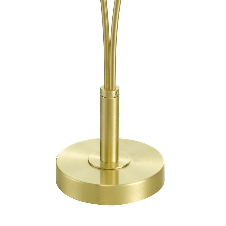 AVA Satin Brass & Ornate Frosted Glass Table Lamp - ID 11200