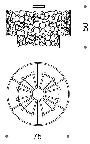 Chelsfield 75cm Ceiling Light - ID 8078