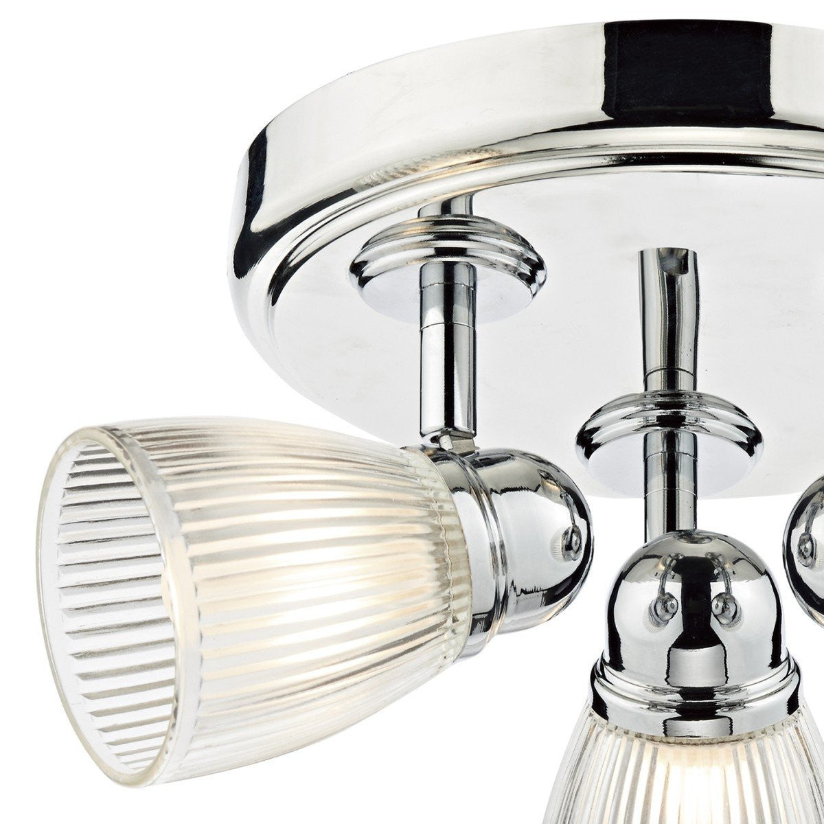 Cedric Polished Nickel 3 Lights Round Plate Spot - London Lighting - 2