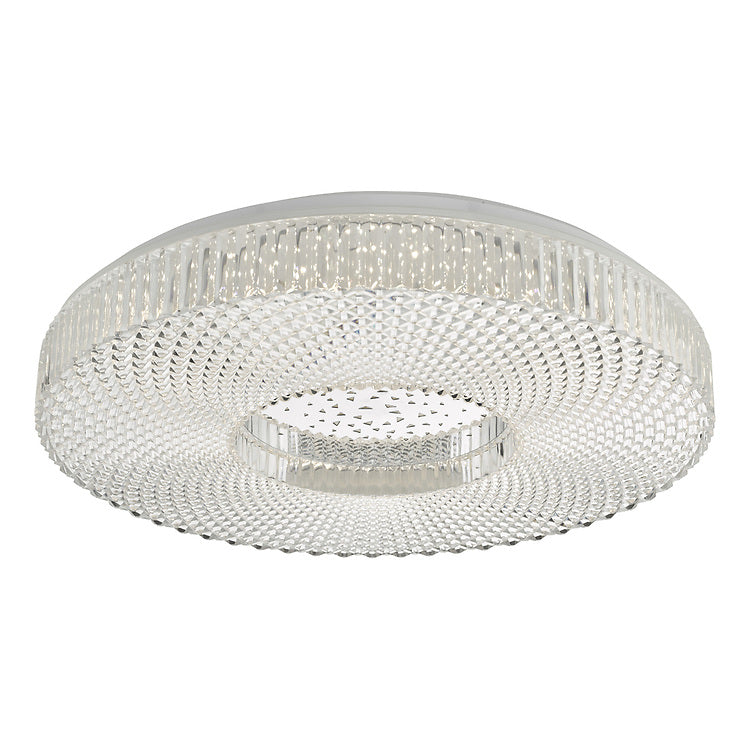 CIM Faceted Crystal Effect Large Flush Ceiling Light - ID 10930