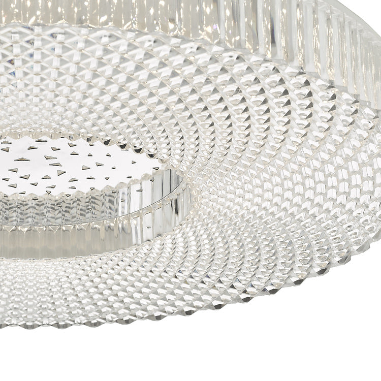 CIM Faceted Crystal Effect Large Flush Ceiling Light - ID 10930
