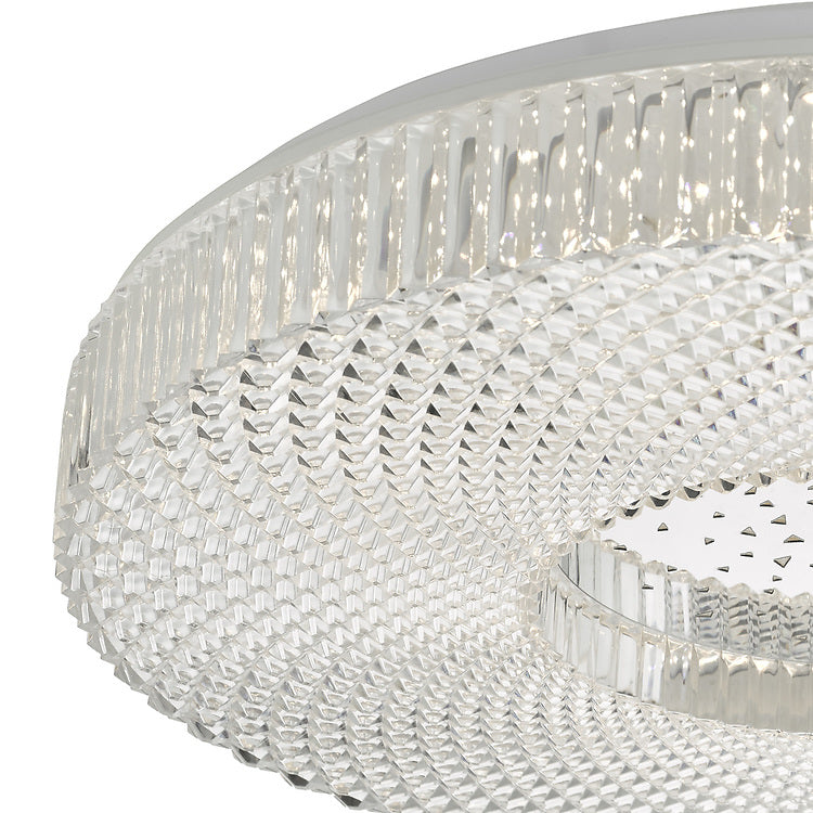 CIM Faceted Crystal Effect Large Flush Ceiling Light - ID 10930