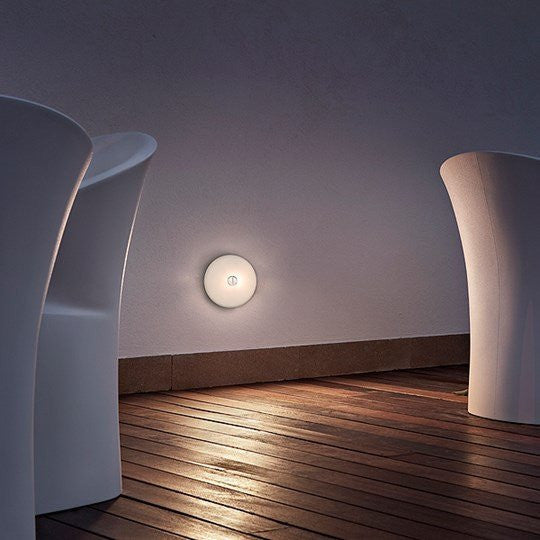 FLOS Mini Button + Opal Polycarbonate Diffuser Wall or Ceiling Light - London Lighting - 4