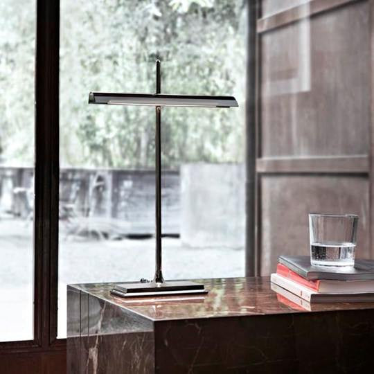 FLOS Goldman Nickel/Fumee Table Lamp - London Lighting - 5