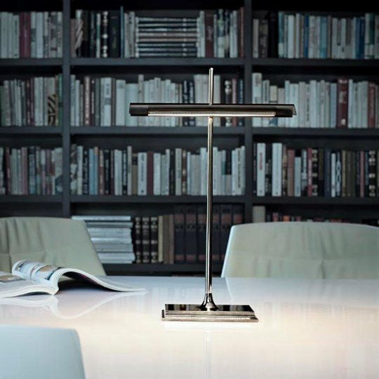 FLOS Goldman Nickel/Fumee Table Lamp - London Lighting - 4